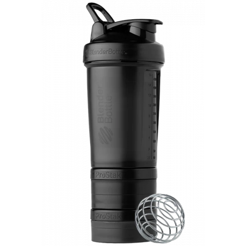 SHAKER PROSTAK PRO - 650ml Blender Bottle (black) (1)