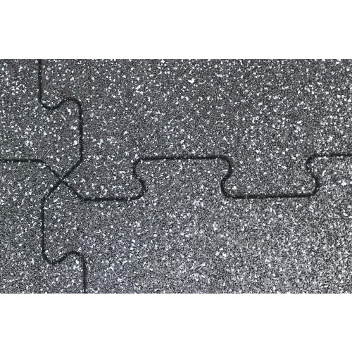 Zestaw 10x Podłoga Puzzel gumowa 1000 x 1000 x 15mm (mozaika szara SBR) XMOR (2)