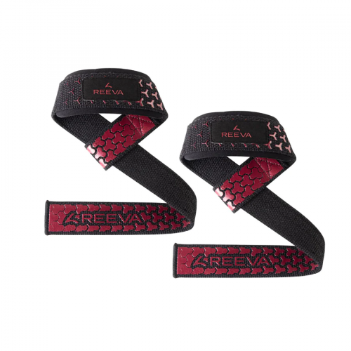 Paski do podnoszenia ciężarów Ultra Grip Lifting Straps - red REEVA (para) (1)