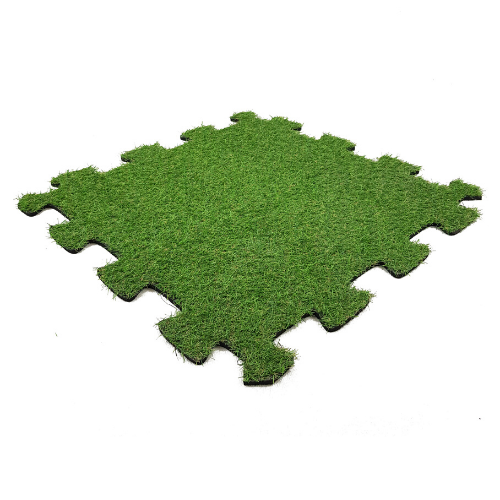 Podłoga Puzzel gumowa ze sztuczną trawą 500 x 500 mm XMOR (1)