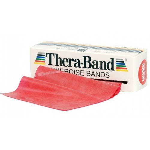 Taśma rehabilitacyjna 1,5 m średnia Thera Band (czerwona) (1)