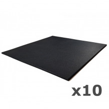 Zestaw 10x Podłoga Kwadrat Gumowa 1000 X 1000 X 15 Mm (Czarna) XMOR