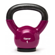 Hantla winylowa kettlebell 4 kg tiguar (śliwka)