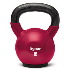 Hantla winylowa kettlebell 12 kg tiguar (malina)