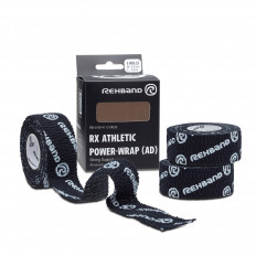 3x Taśma samoprzylepna 018146-01 RX ATHLETIC POWER WRAP 25 mm Rehband (czarny)