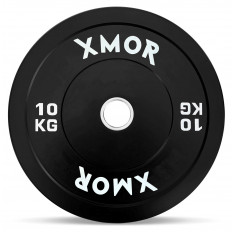 Obciążenie do sztangi 10 kg BLACK TRAINING BUMPER PLATES XMOR