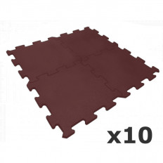Zestaw 10x Podłoga Puzzel gumowa 1000 x 1000 x 15 mm (czerwona) XMOR
