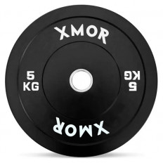 Obciążenie do sztangi 5 kg BLACK TRAINING BUMPER PLATES XMOR