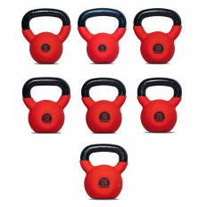 Zestaw Odważników Kettlebell Gumowanych 6, 8, 10, 12, 16, 20, 24 Kg THORN FIT