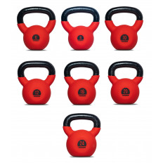 Zestaw Odważników Kettlebell Gumowanych 6, 8, 10, 12, 16, 20, 24 Kg THORN FIT