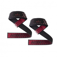 Paski do podnoszenia ciężarów Ultra Grip Lifting Straps - red REEVA (para)