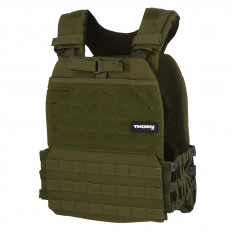 Obciążeniowa kamizelka do ćwiczeń Tactic Weight Vest (army green, 20LB) THORN FIT