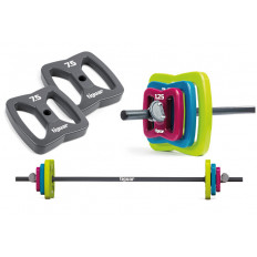 Sztanga power gym butterfly PU + obciążenia 2x 7,5 kg tiguar